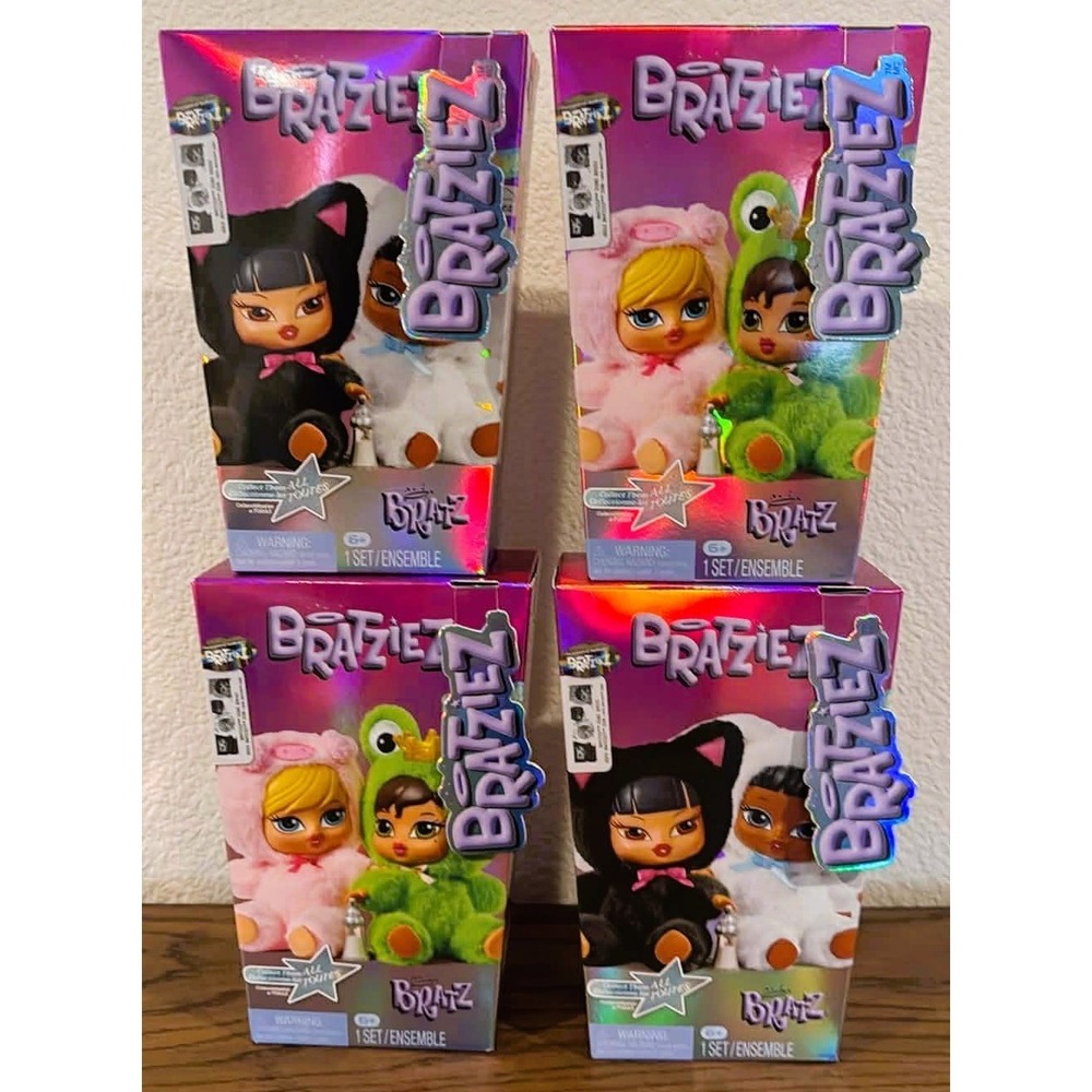 Bratz Bratziez Iconz Series Plush Keychain Set Of 4 Jade Sasha Cloe Yasmine NEW